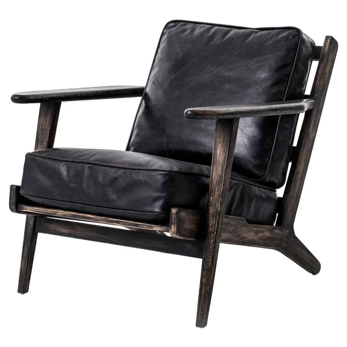 Rider Occasional Arm Chair - Black, Oak