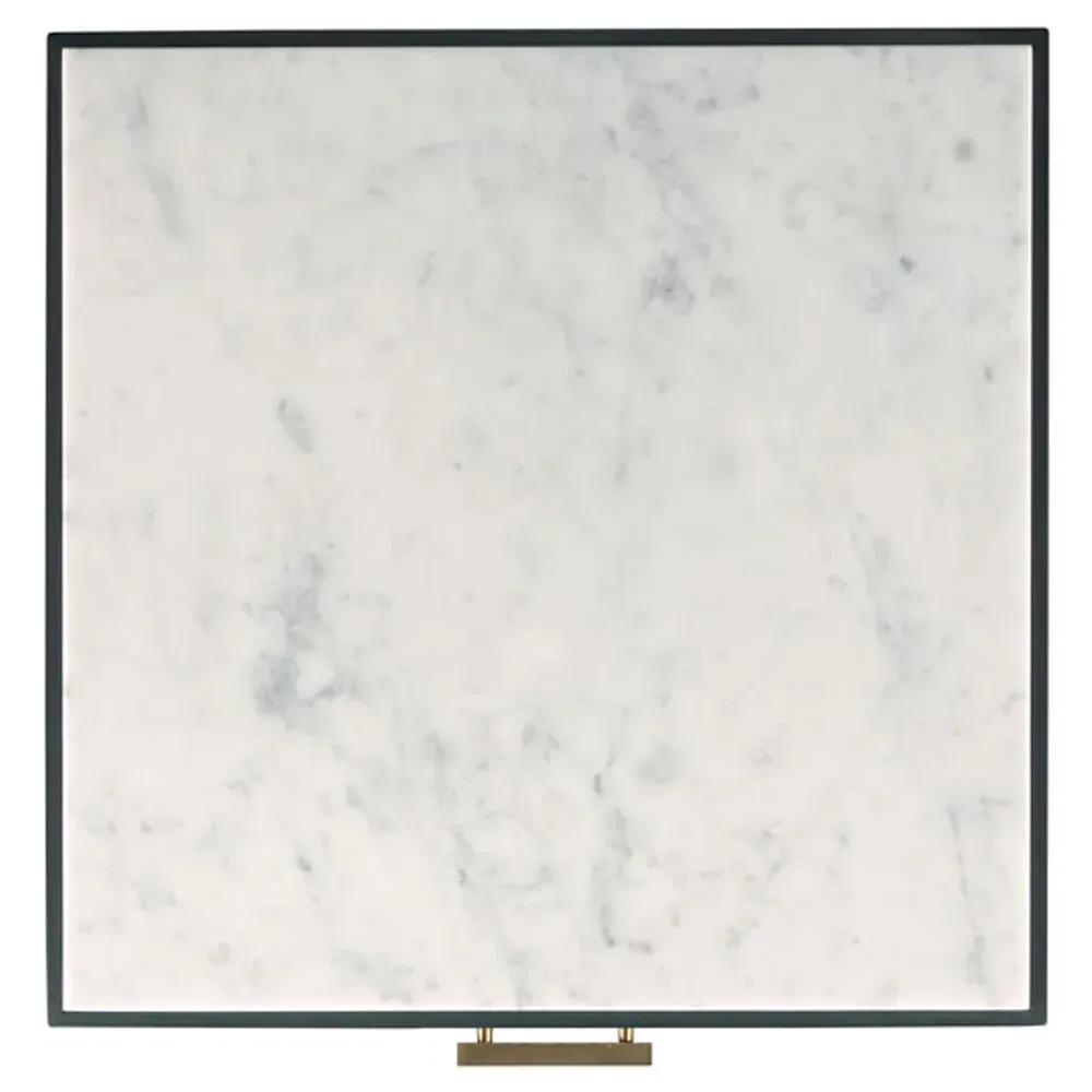 Ridgemoor Nightstand - Coal, Carrara Marble