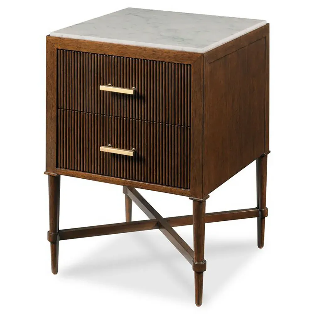 Ridgemoor Nightstand - Lisse, Carrara Marble