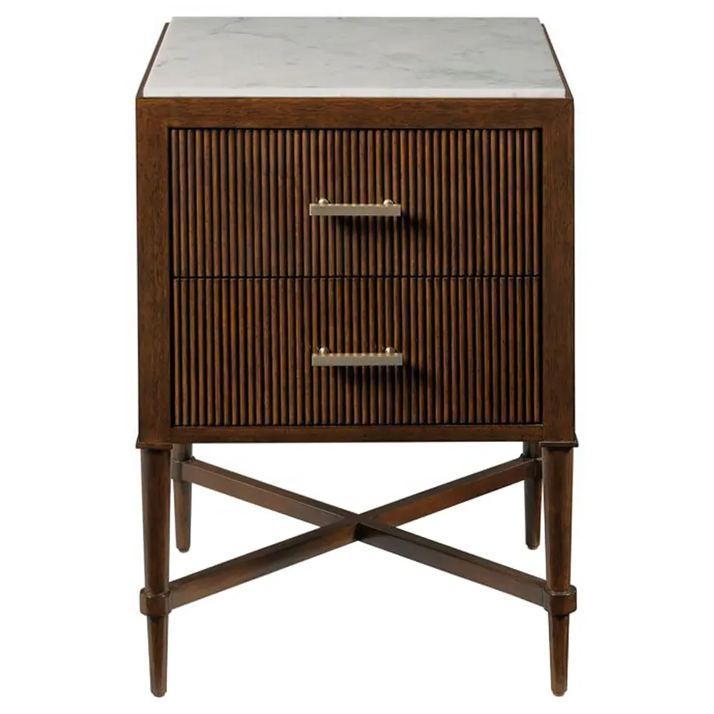 Ridgemoor Nightstand - Lisse, Carrara Marble