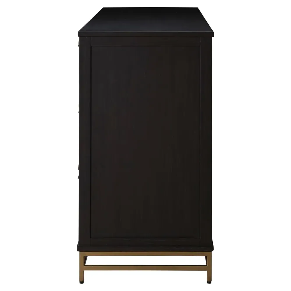 Riggs Double Dresser - Black, Mahogany