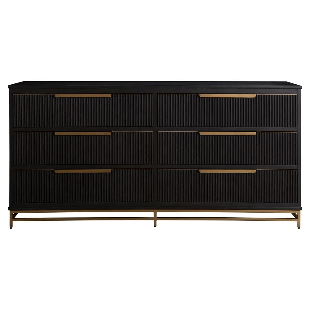 Riggs Double Dresser - Black, Mahogany