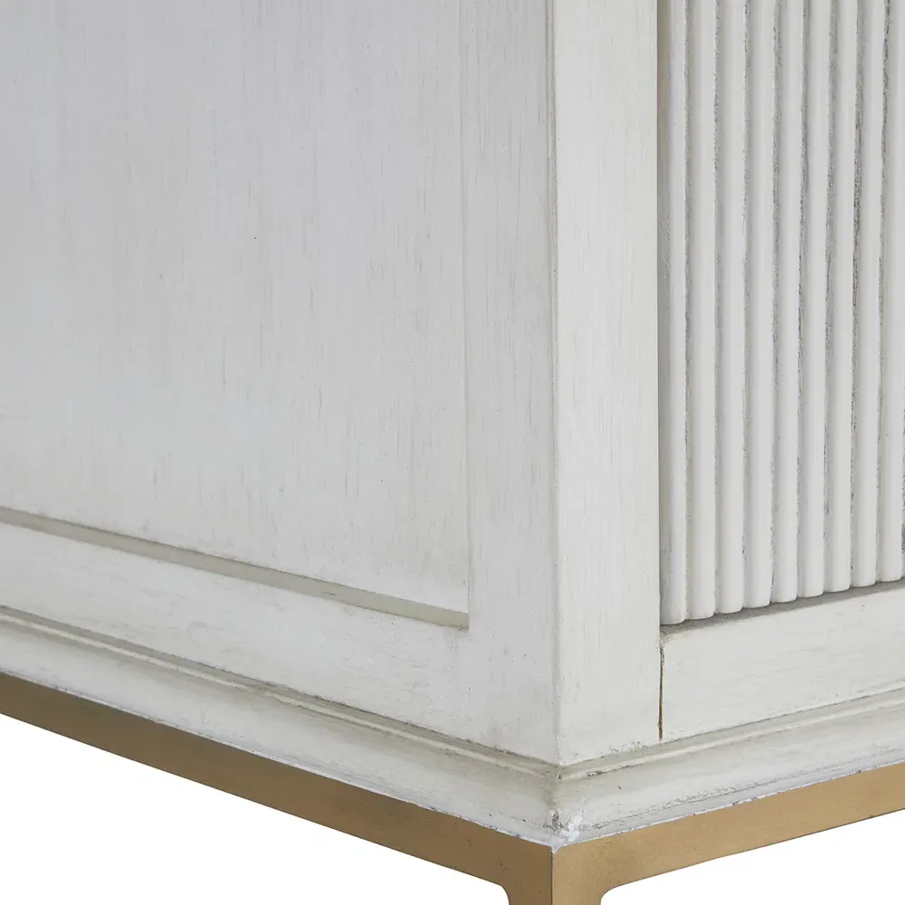 Riggs Wide Nightstand - Antique White, Oak