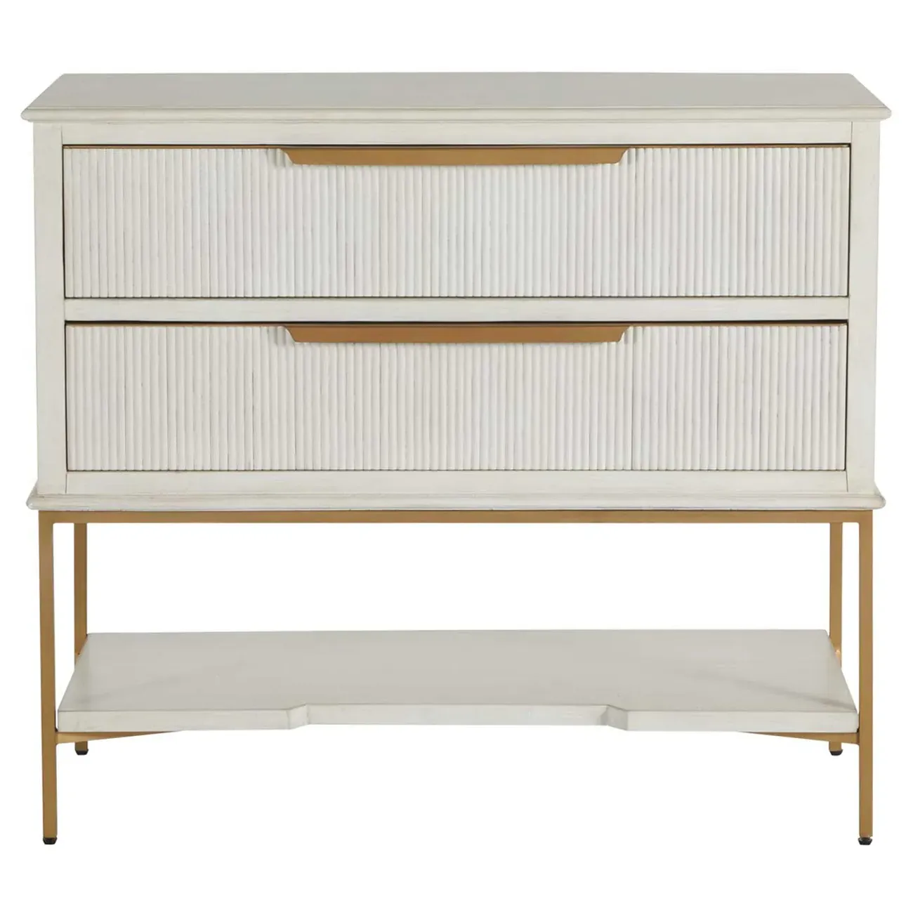 Riggs Wide Nightstand - Antique White, Oak image