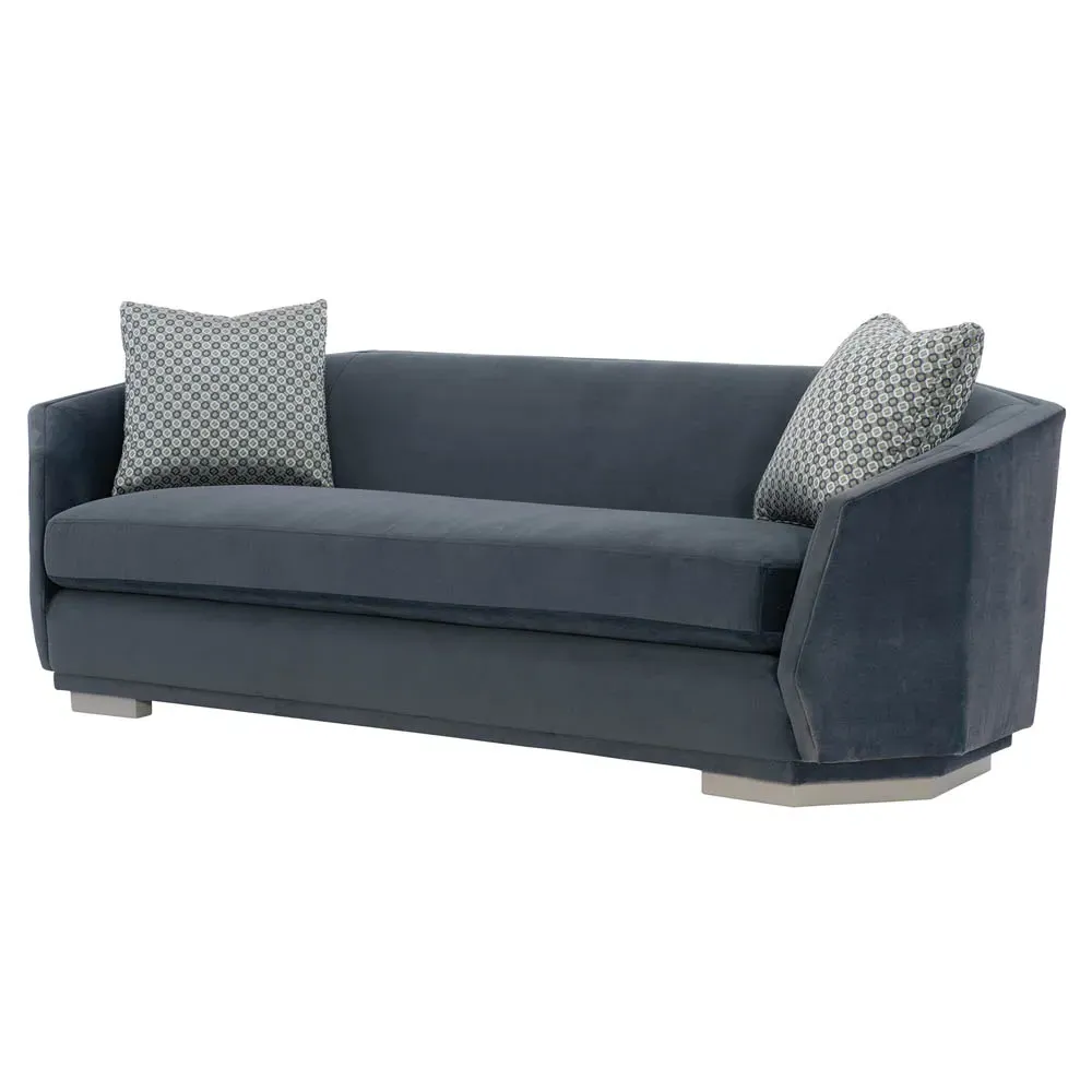 Riley 3-Seater Sofa - Blue, Performance Velvet