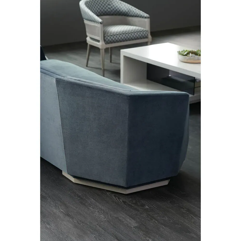 Riley 3-Seater Sofa - Blue, Performance Velvet