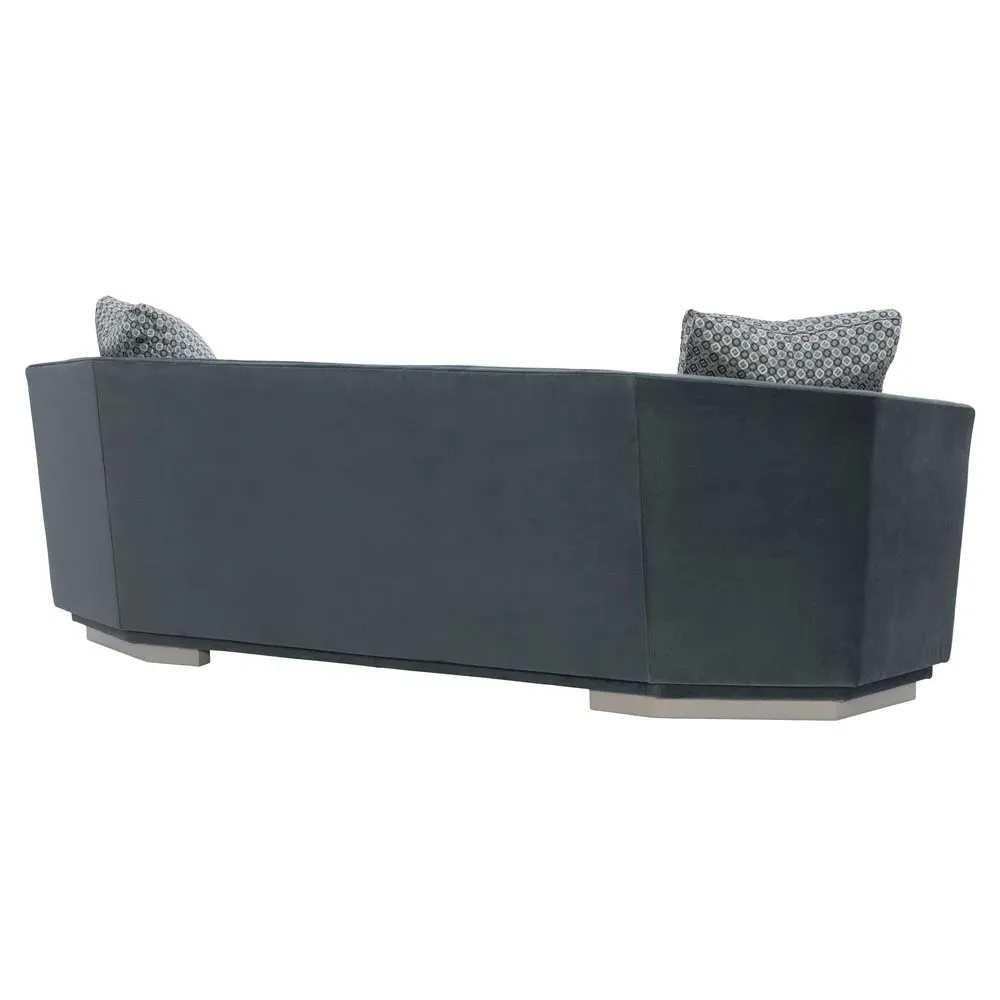 Riley 3-Seater Sofa - Blue, Performance Velvet