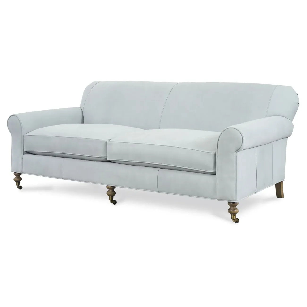 Riley 3-Seater Sofa - Light Blue, Leather