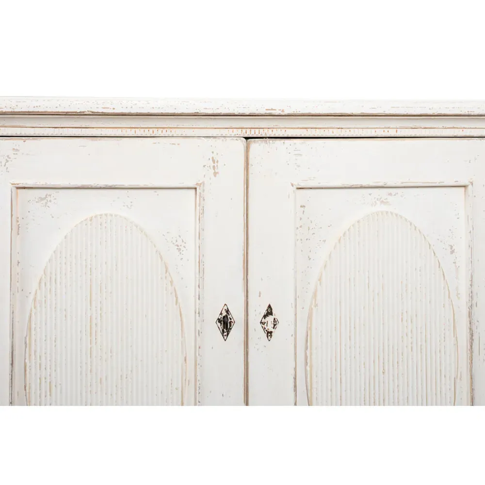 Riley 4 Door Buffet Sideboard - White, Reclaimed Pine