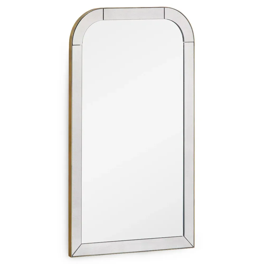 Riley Arched Wall Mirror - Brass, Metal