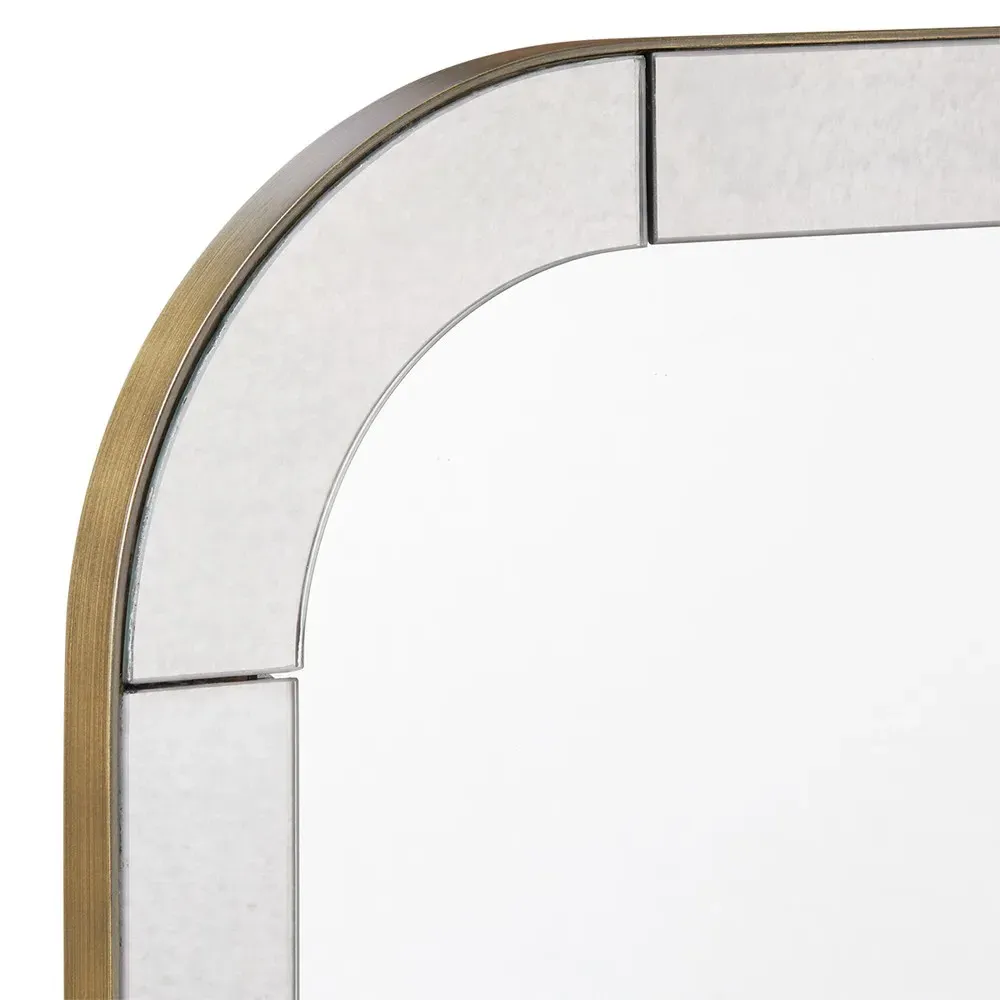 Riley Arched Wall Mirror - Brass, Metal