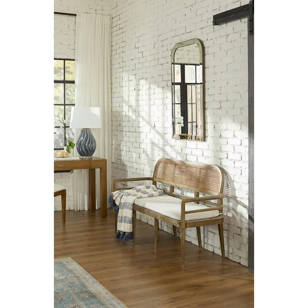 Riley Arched Wall Mirror - Brass, Metal