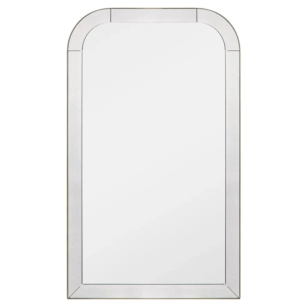 Riley Arched Wall Mirror - Brass, Metal
