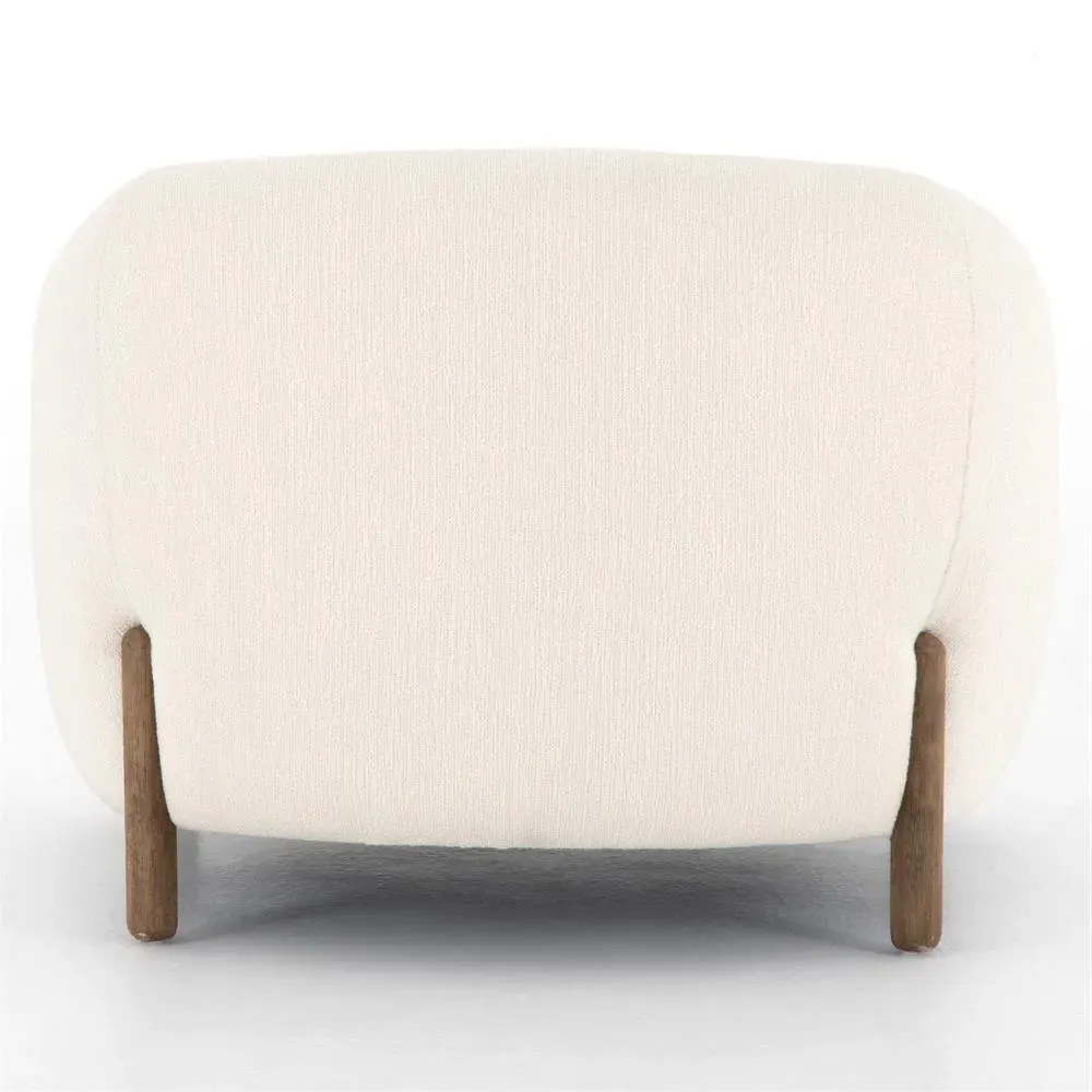 Riley Barrel Chair - Cream, Wood