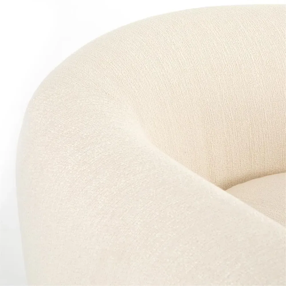 Riley Barrel Chair - Cream, Wood