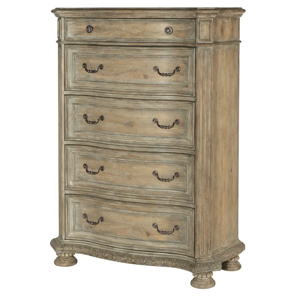 Riley Tall Chest Dresser - Brown, Wood