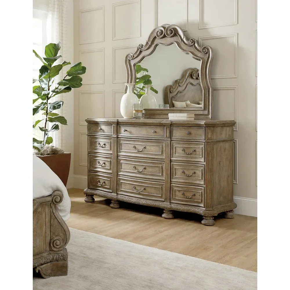 Riley Triple Dresser - Brown, Wood