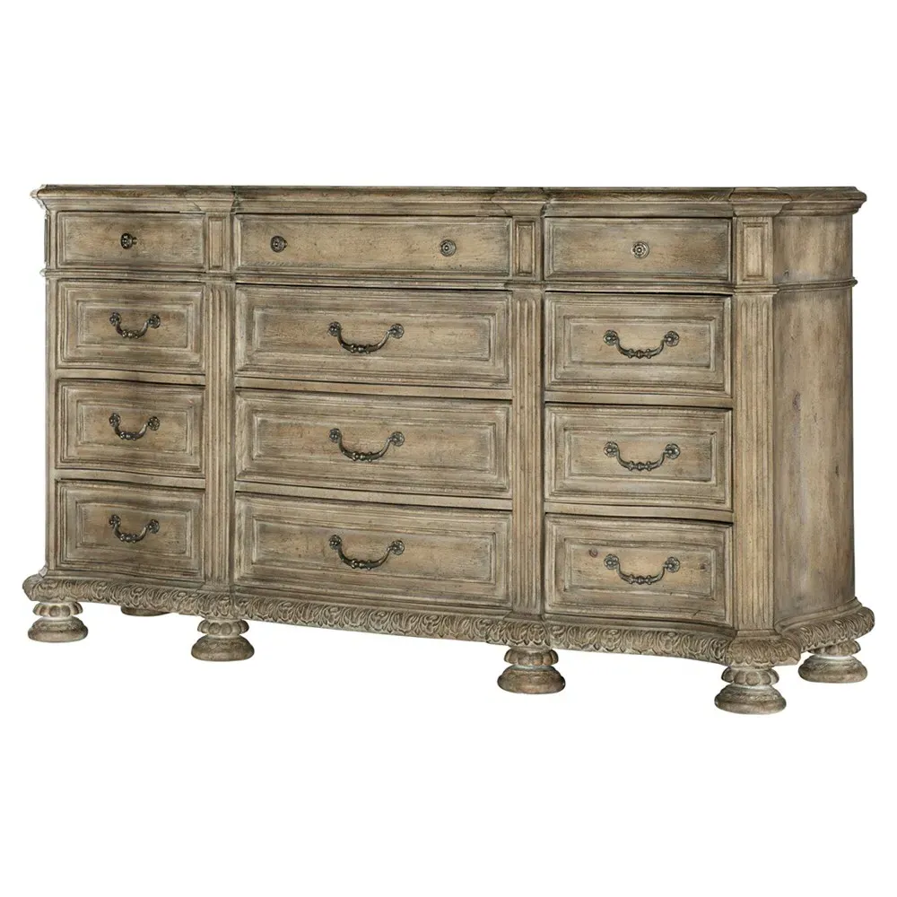 Riley Triple Dresser - Brown, Wood