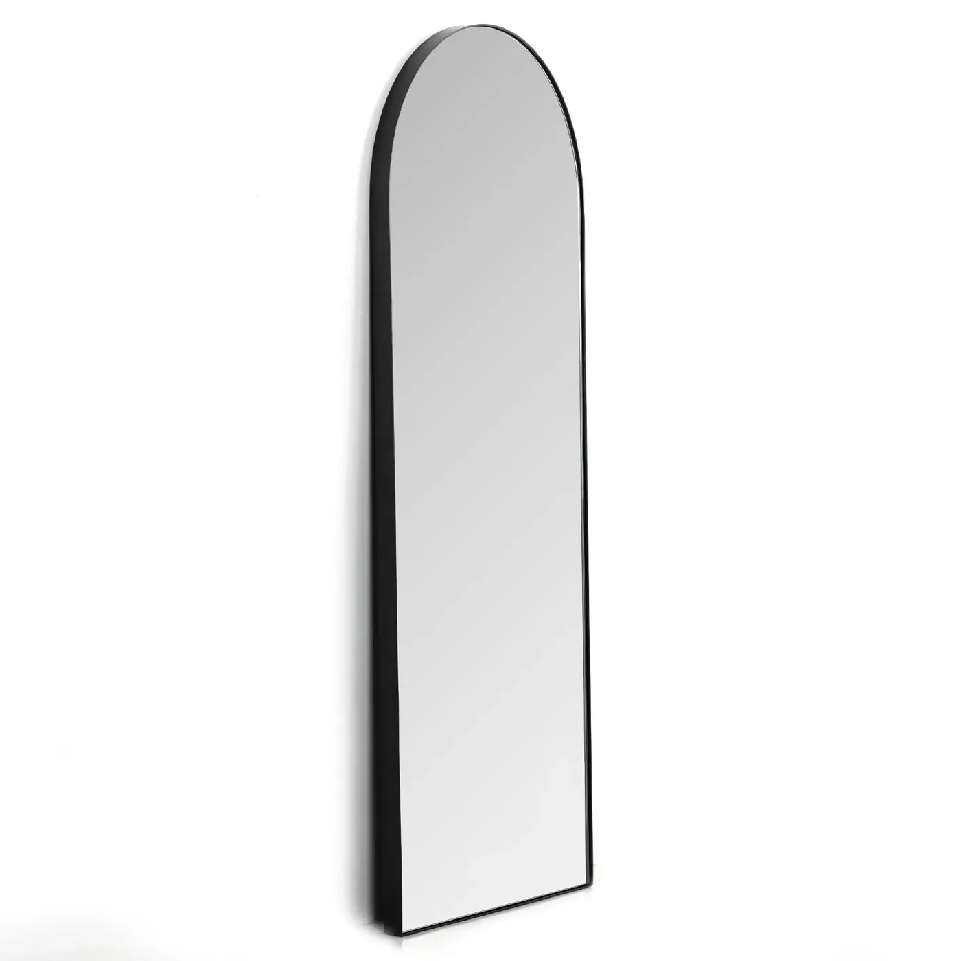 Rinna Arched Floor Mirror - Black, Iron