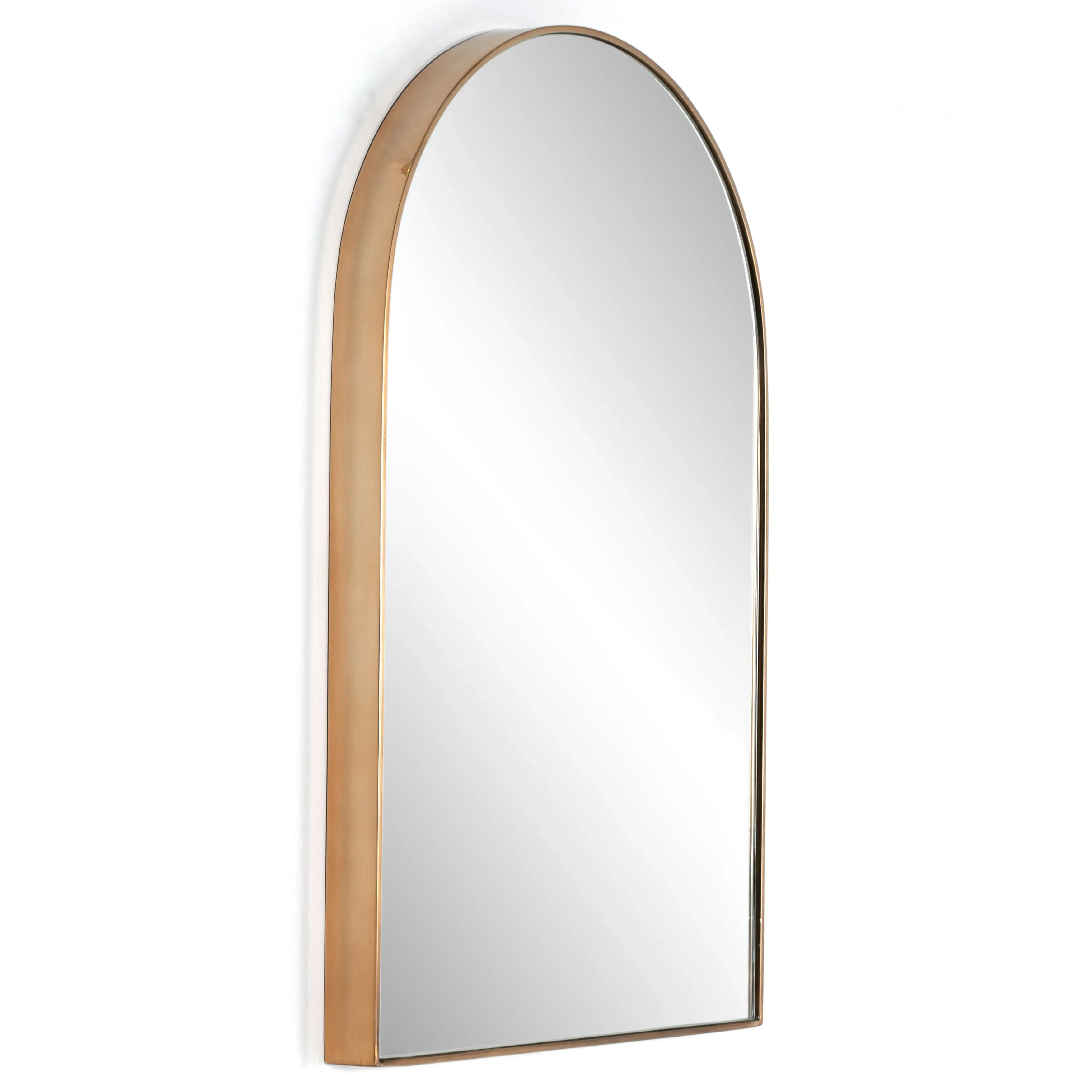 Rinna Arched Wall Mirror - Gold, Aluminum