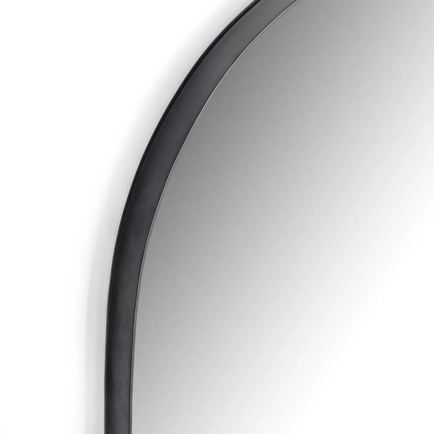 Rinna Wide Arched Wall Mirror - Black, Iron