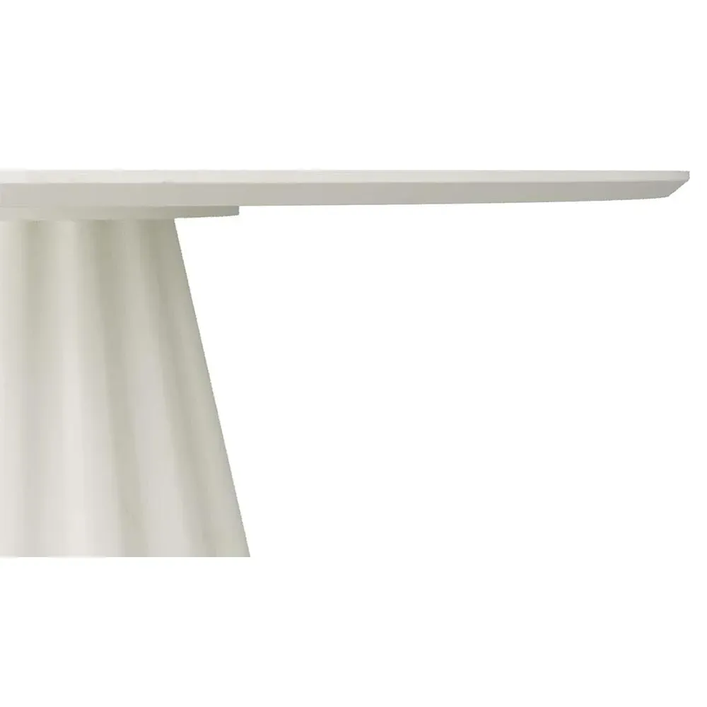 Rinny Square Dining Table - White, Marble