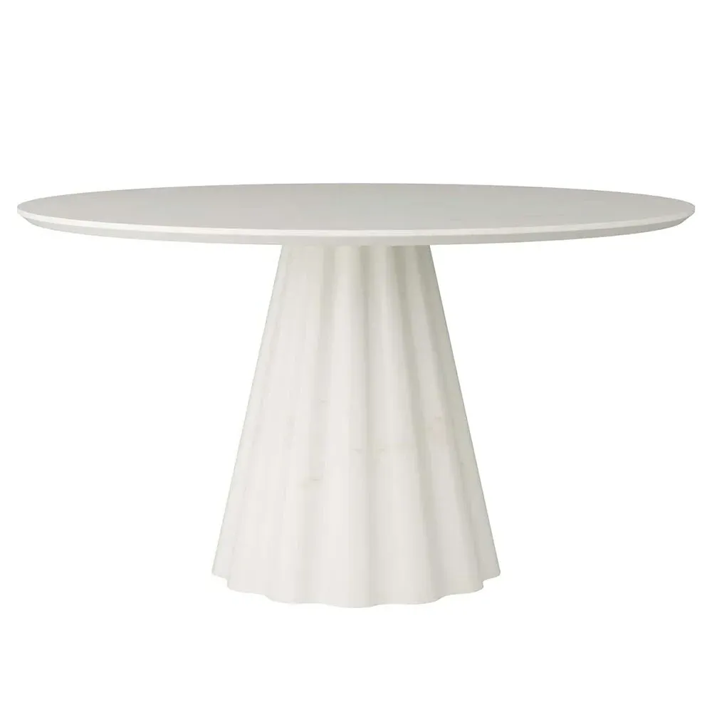 Rinny Square Dining Table - White, Marble image