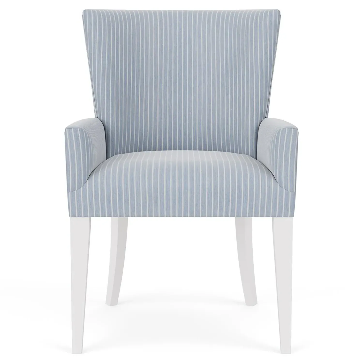 Riona Dining Arm Chair - Blue Striped, Hardwood