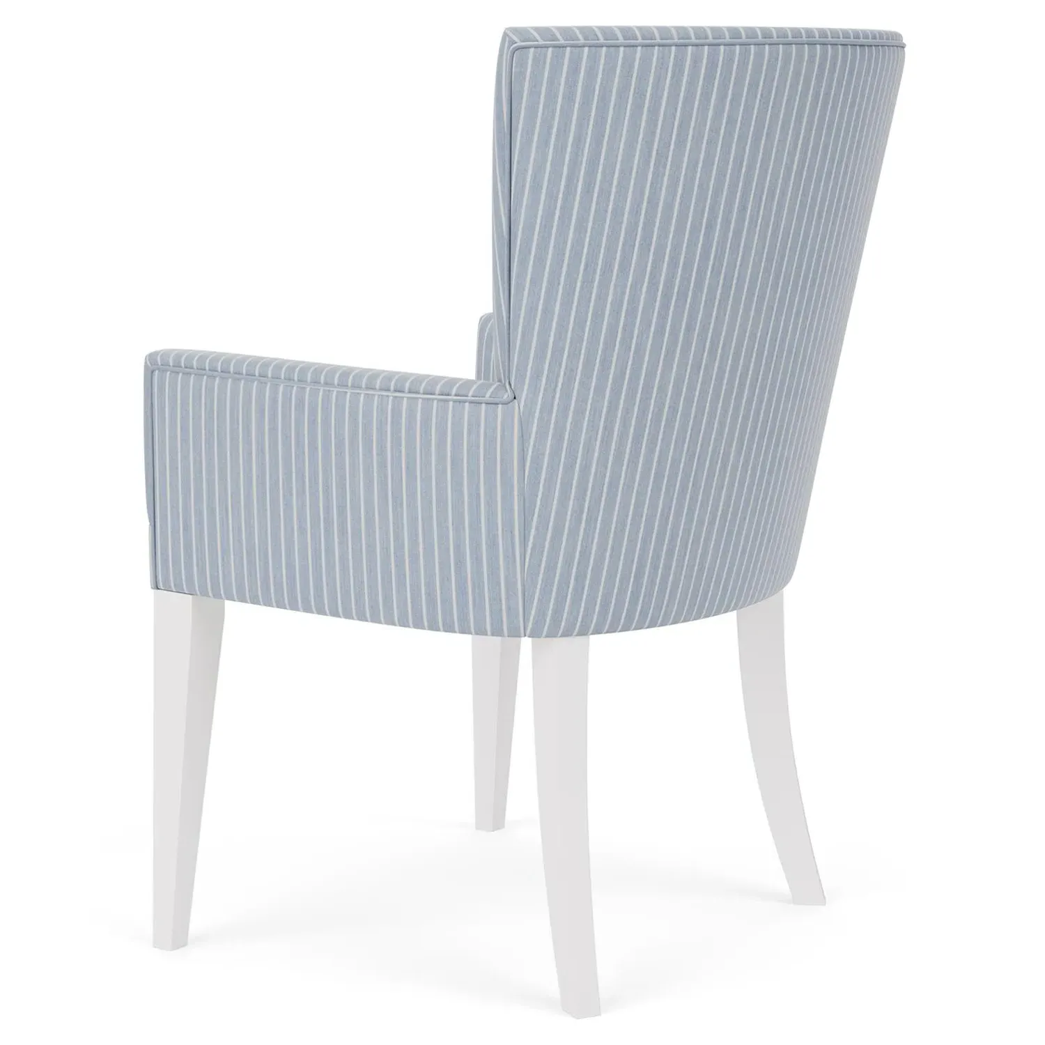 Riona Dining Arm Chair - Blue Striped, Hardwood