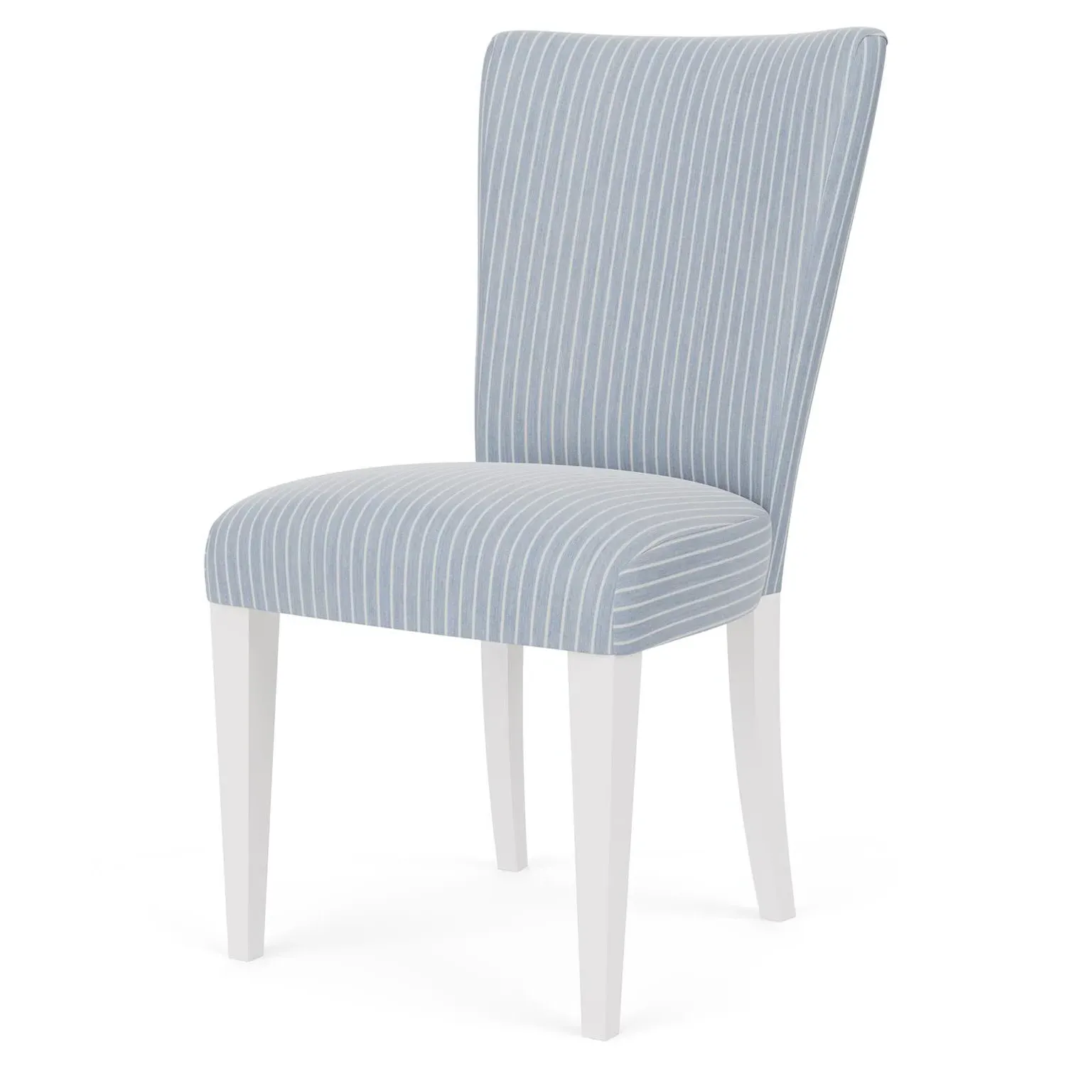 Riona Dining Chair - Blue Striped, Hardwood