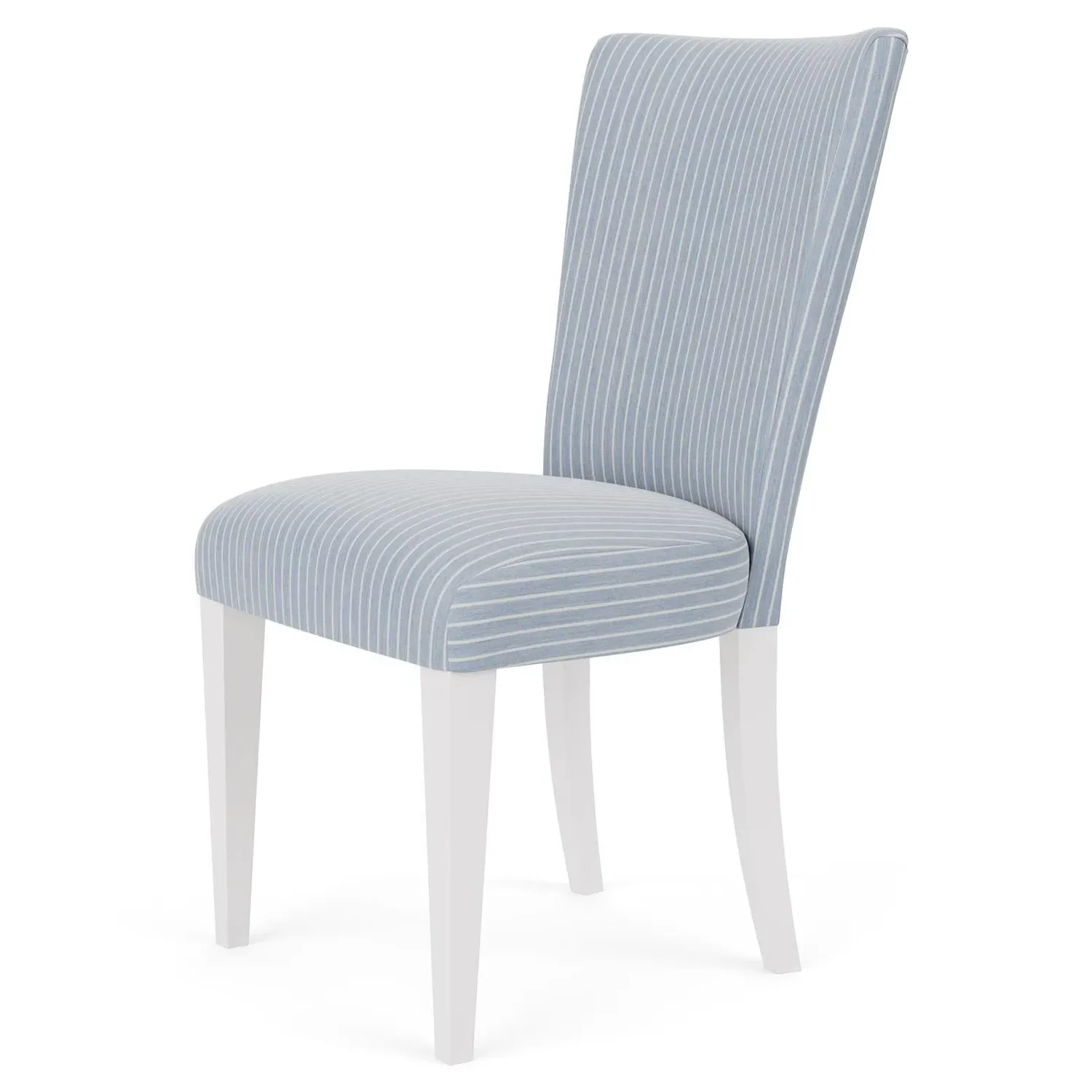 Riona Dining Chair - Blue Striped, Hardwood