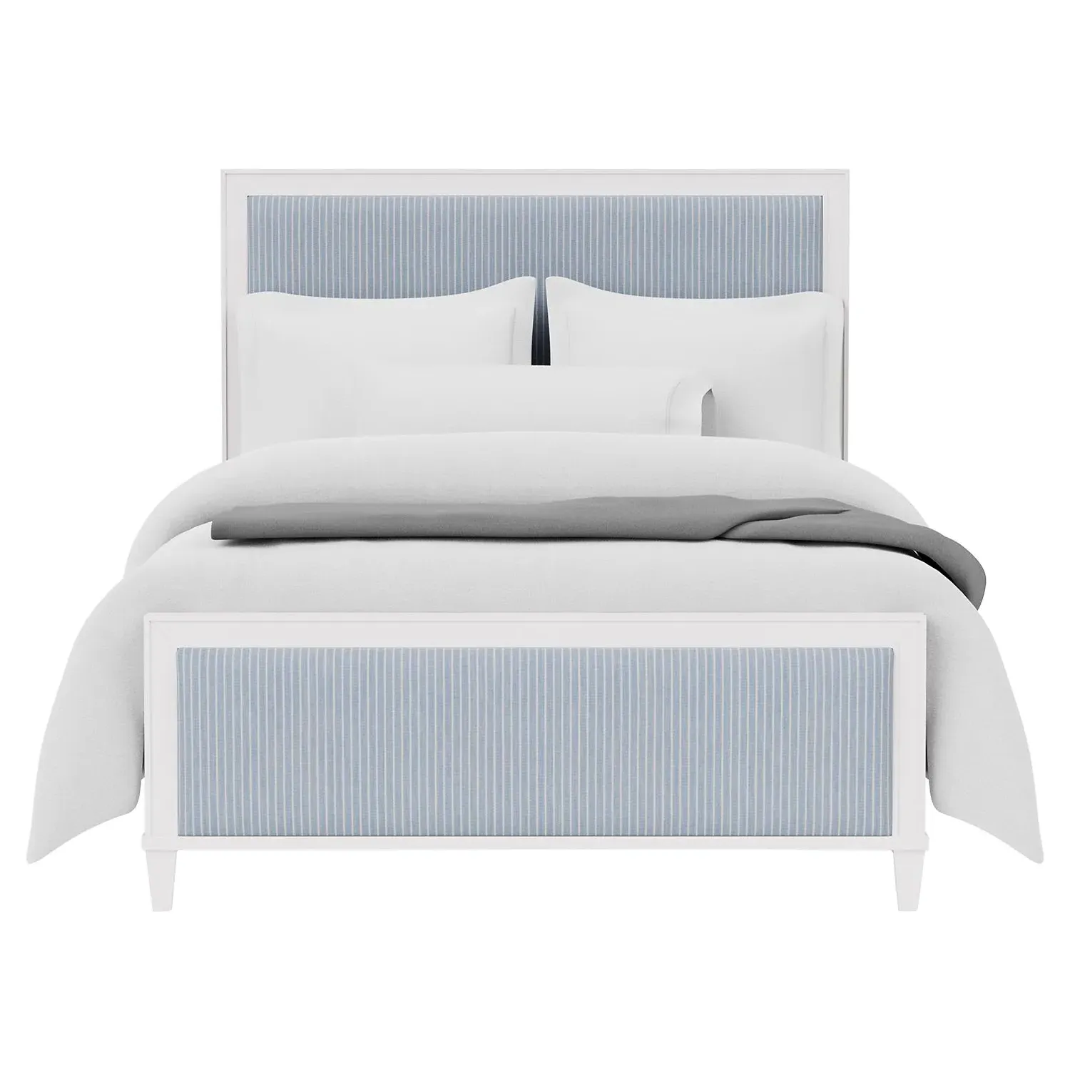 Riona Full Size Bed Frame - Blue, White Wood image