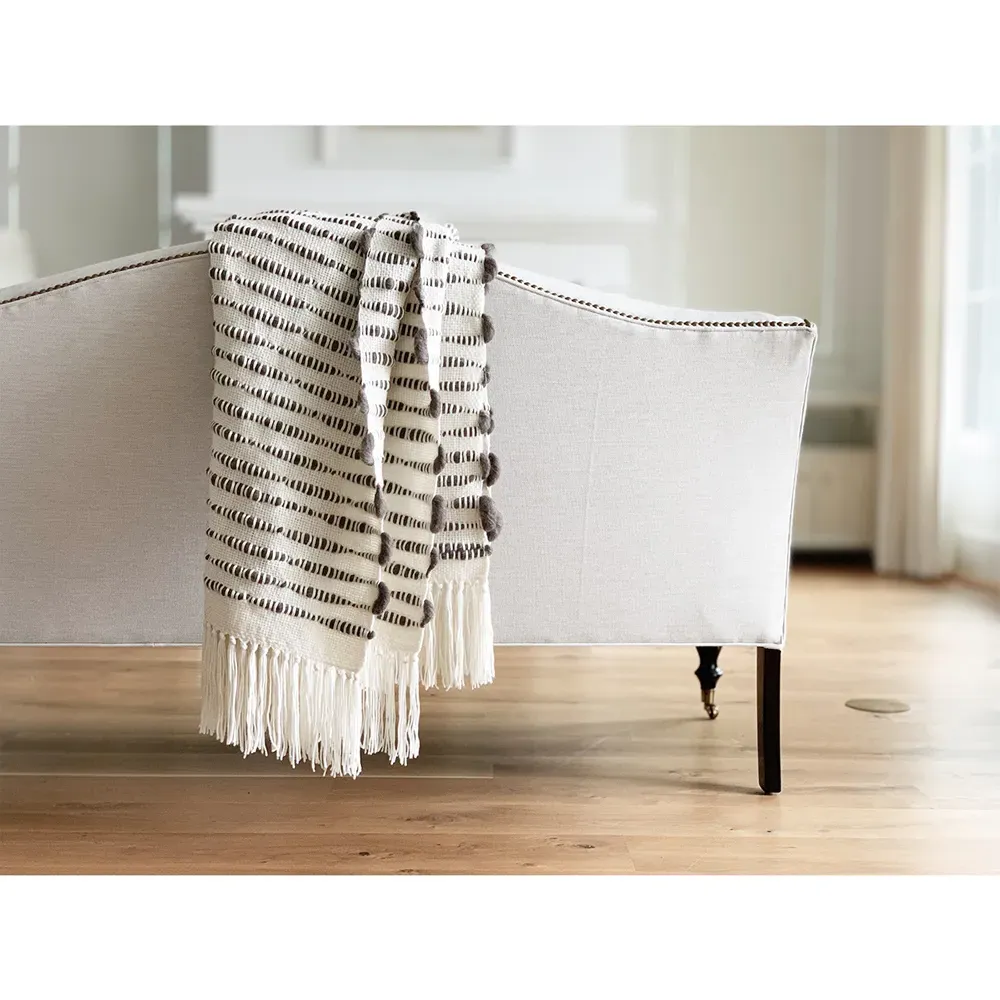 Riona Handwoven Throw Blanket - Brown, Wool
