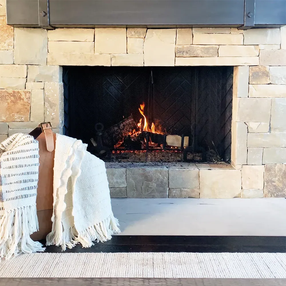 Riona Handwoven Throw Blanket - Brown, Wool