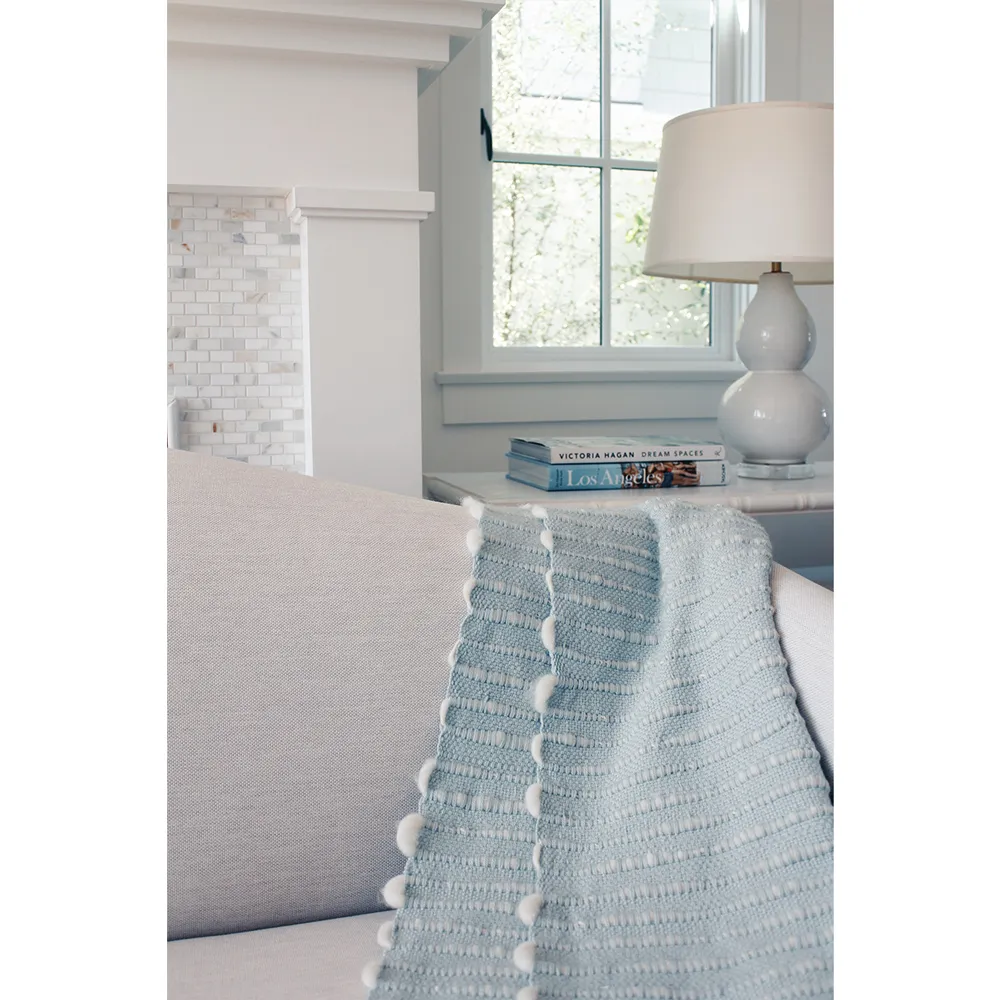 Riona Handwoven Throw Blanket - Green, Wool