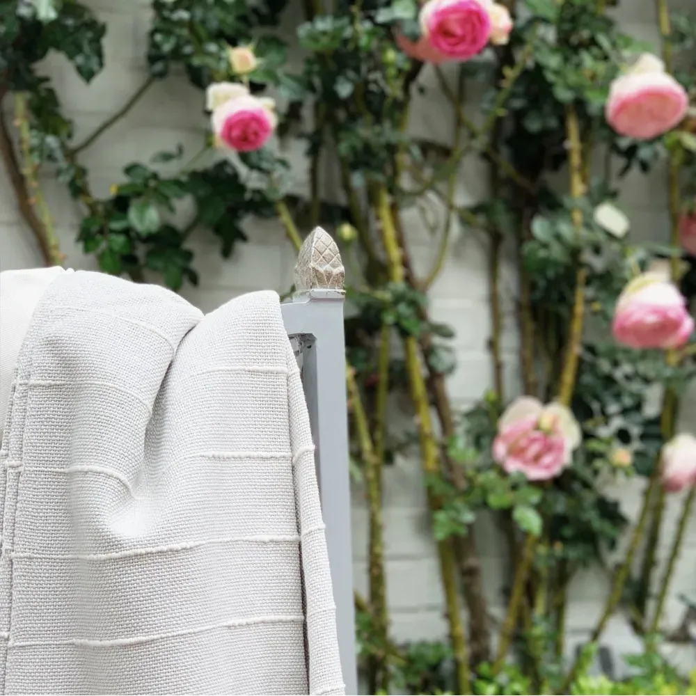 Riona Handwoven Throw Blanket - Grey, Cotton