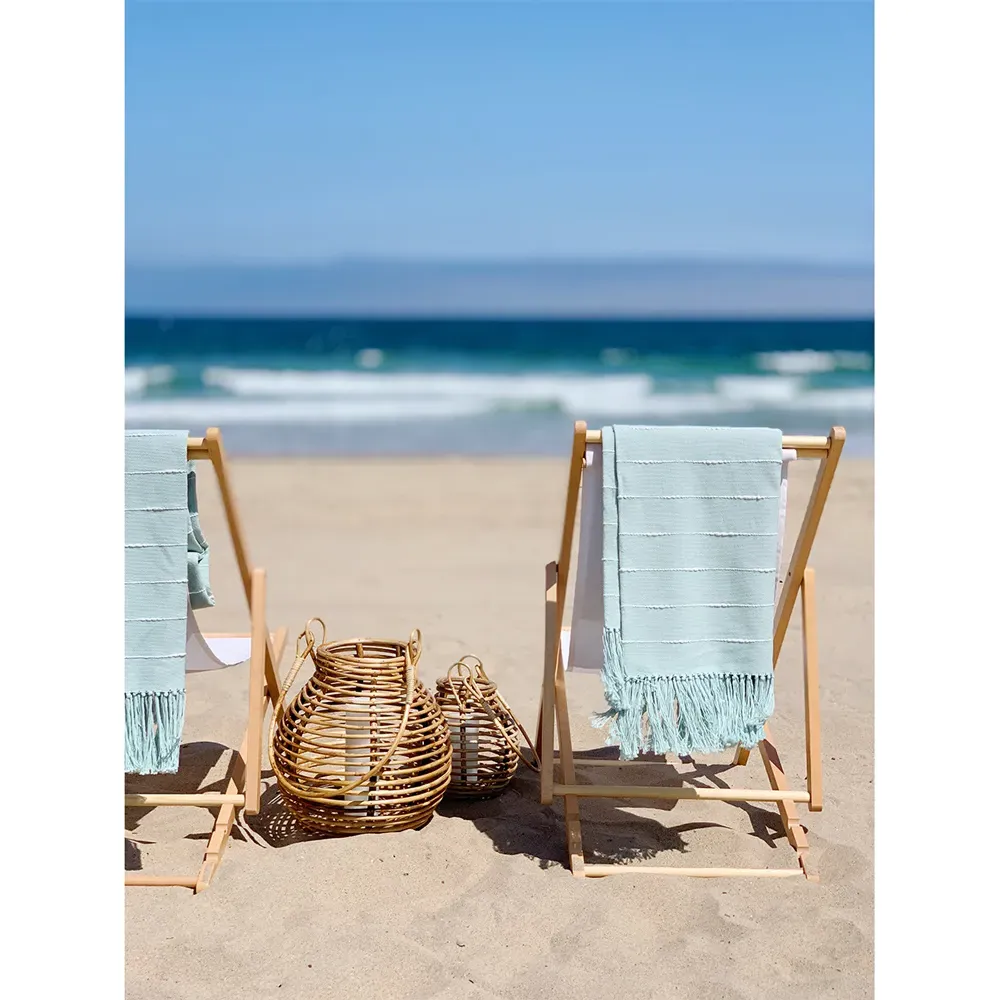 Riona Handwoven Throw Blanket - Seafoam, Cotton