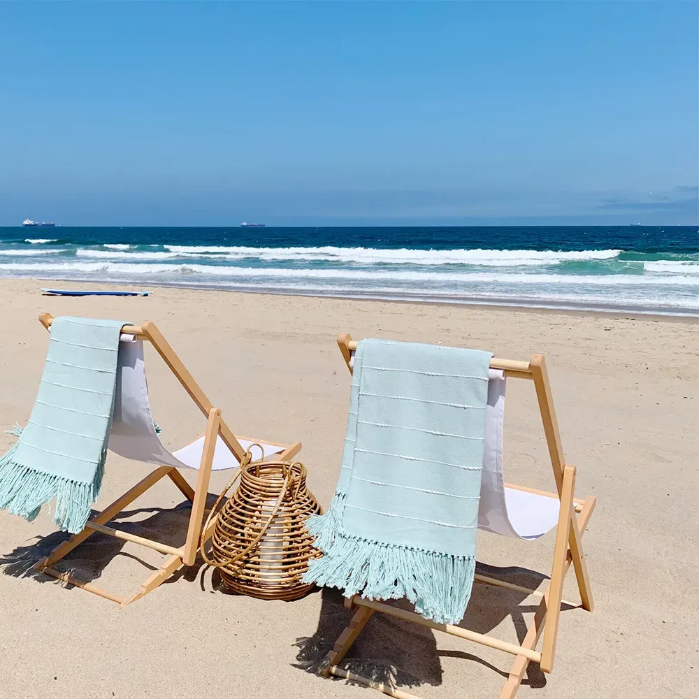 Riona Handwoven Throw Blanket - Seafoam, Cotton