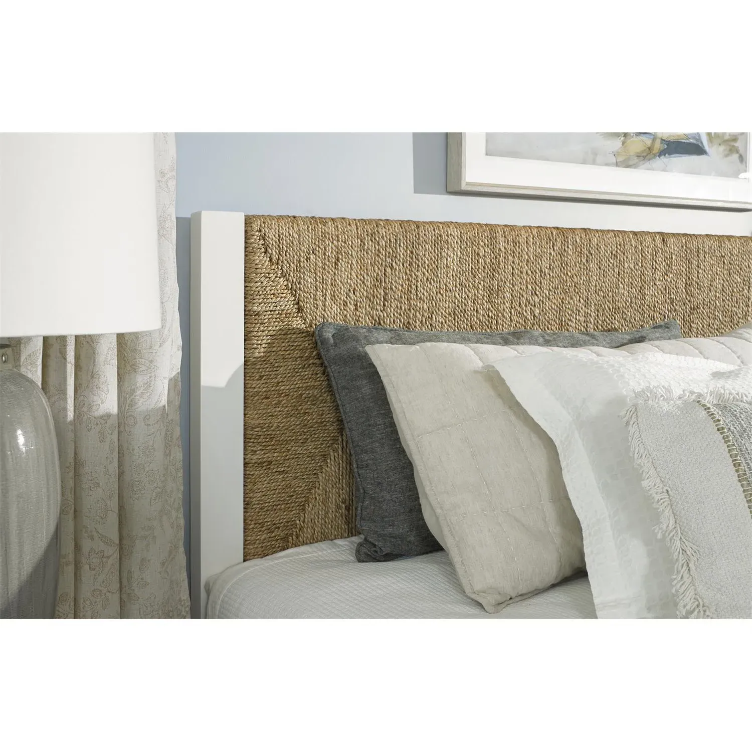 Riona King Size Bed Frame - Brown, White Wood