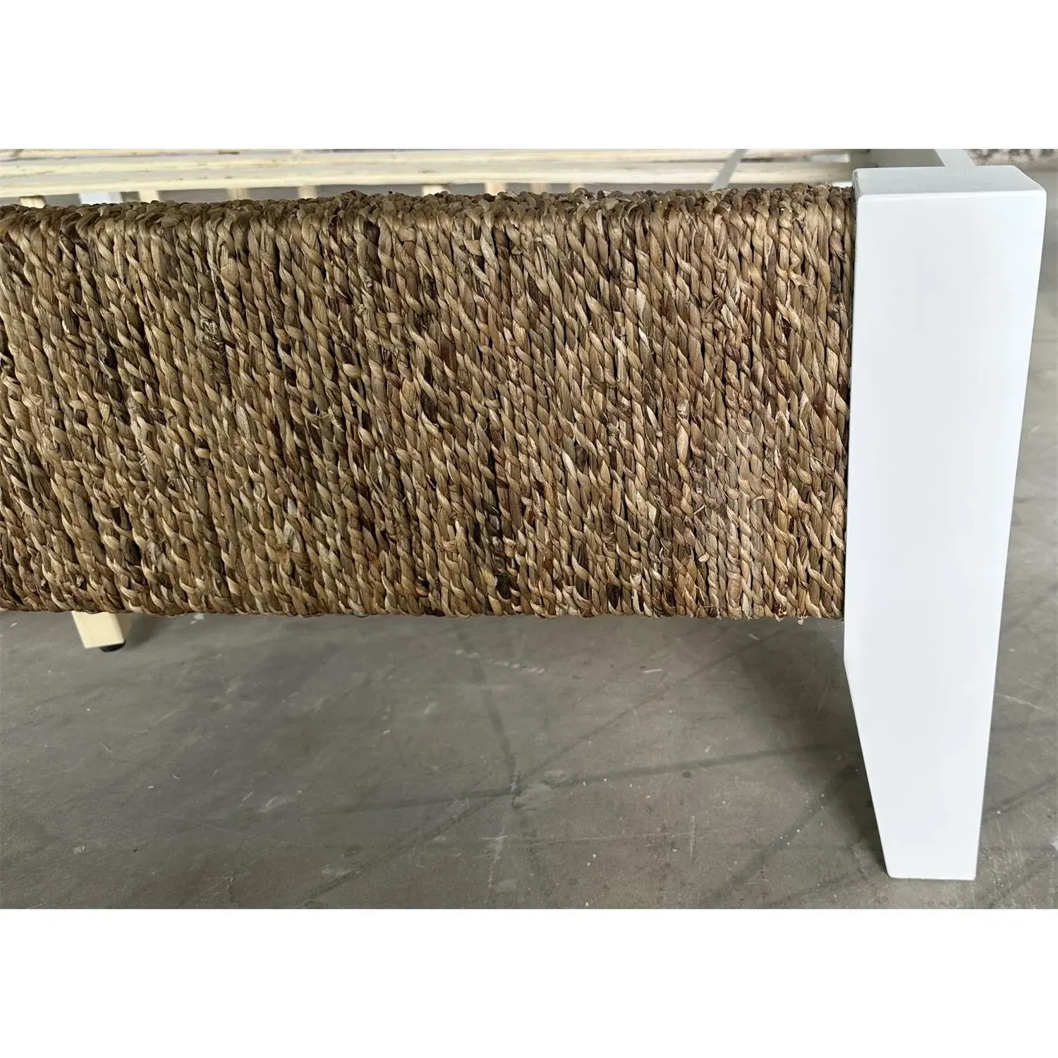 Riona King Size Bed Frame - Brown, White Wood