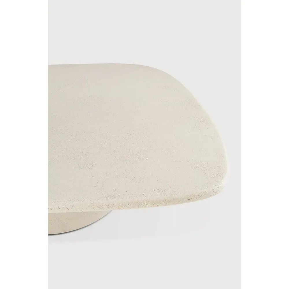 Riona Pebble Coffee Table - Off White, Micro Cement