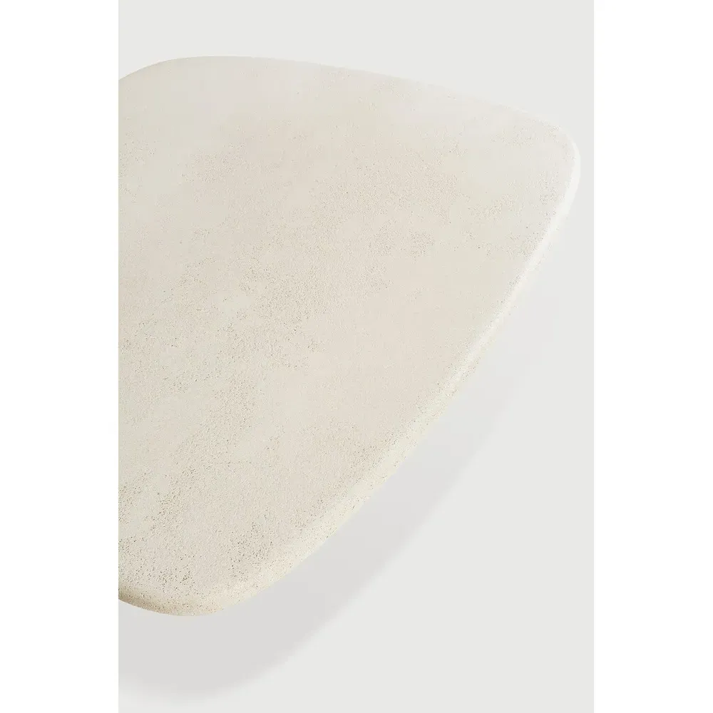 Riona Pebble Coffee Table - Off White, Micro Cement