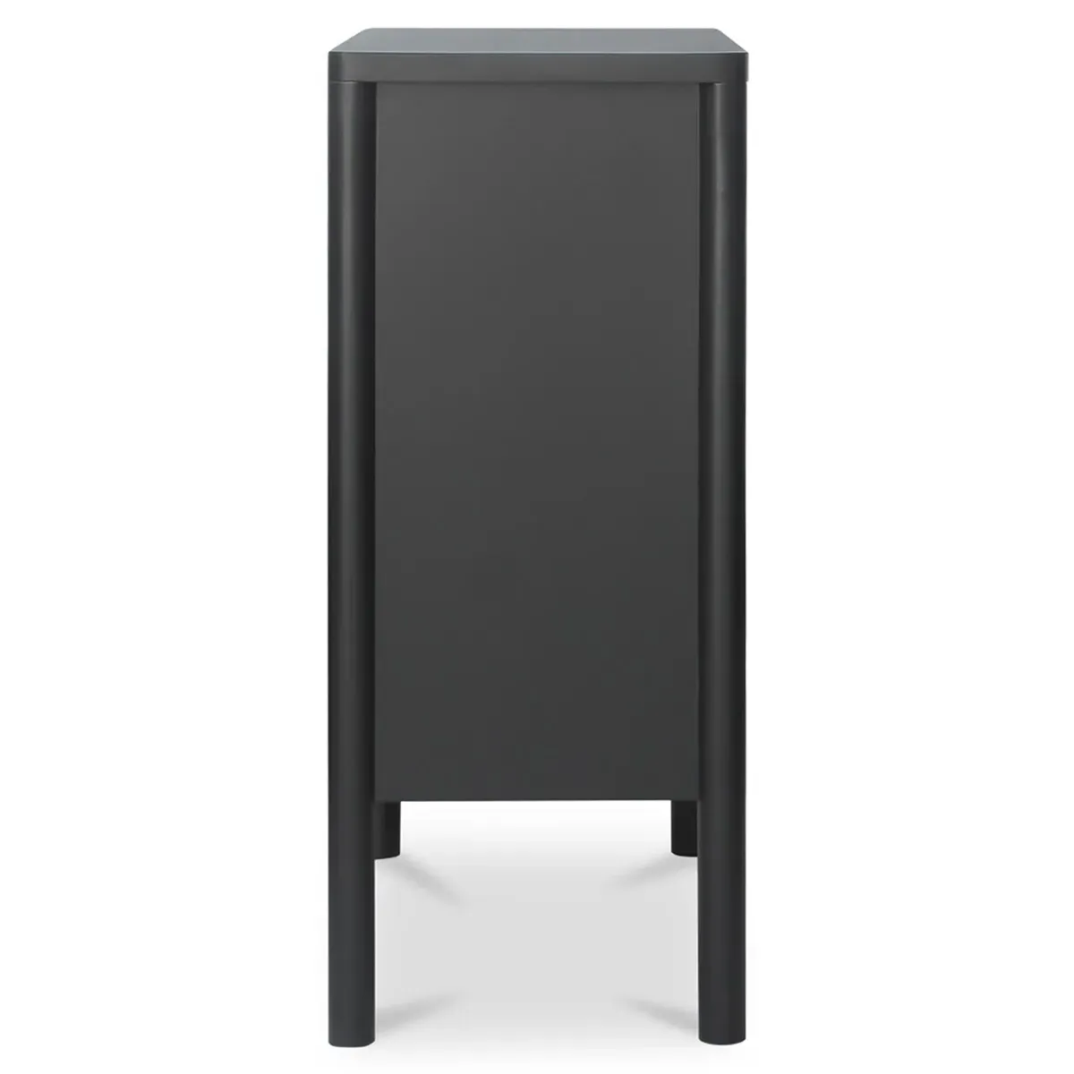 Riona Pine Wood Cabinet - Black