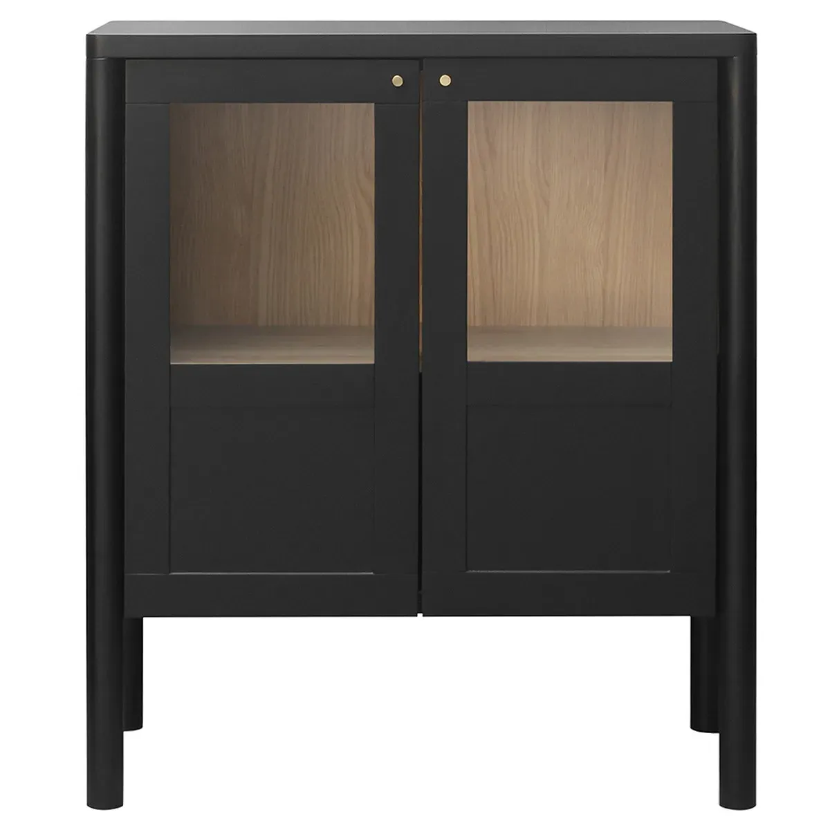 Riona Pine Wood Cabinet - Black image