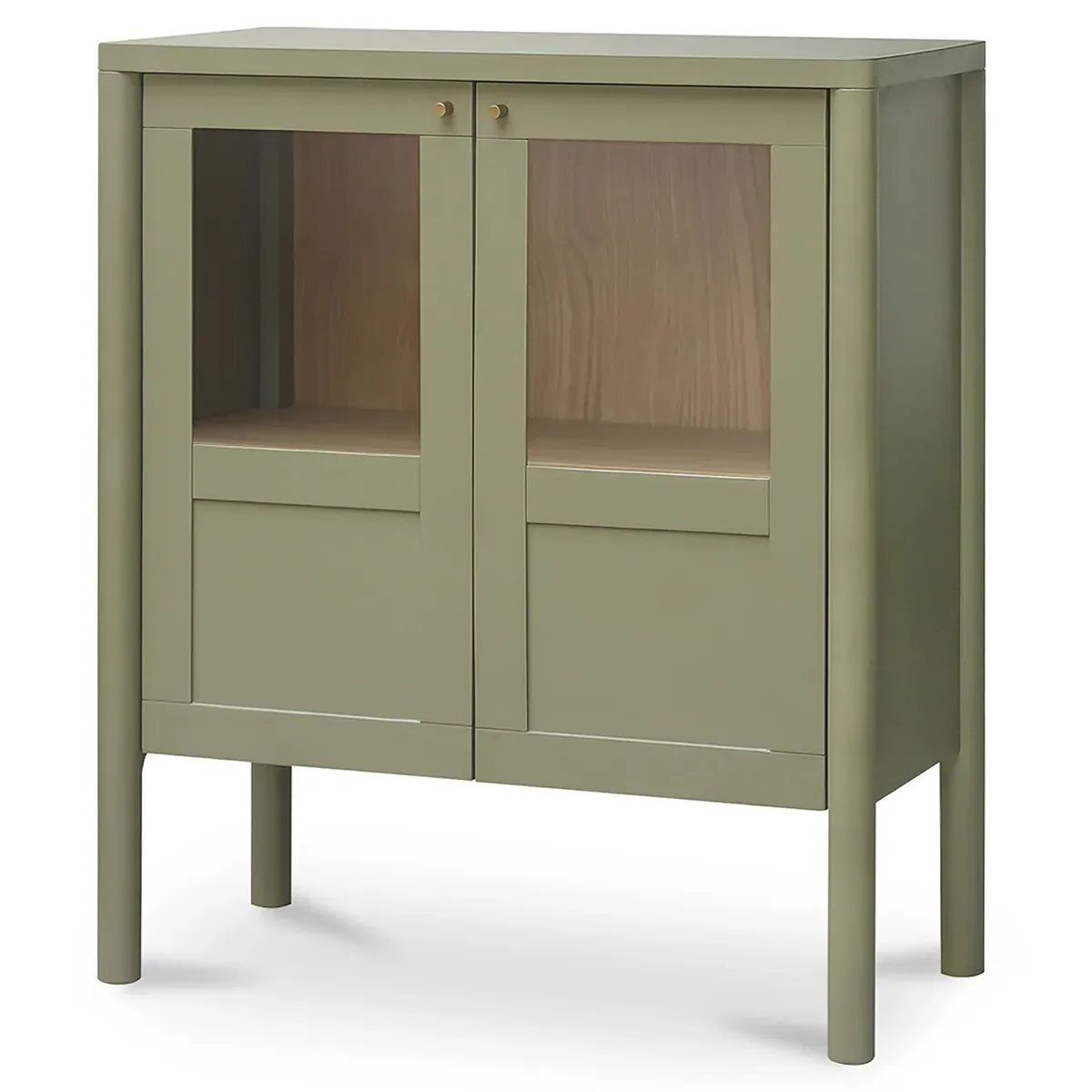 Riona Pine Wood Cabinet - Green