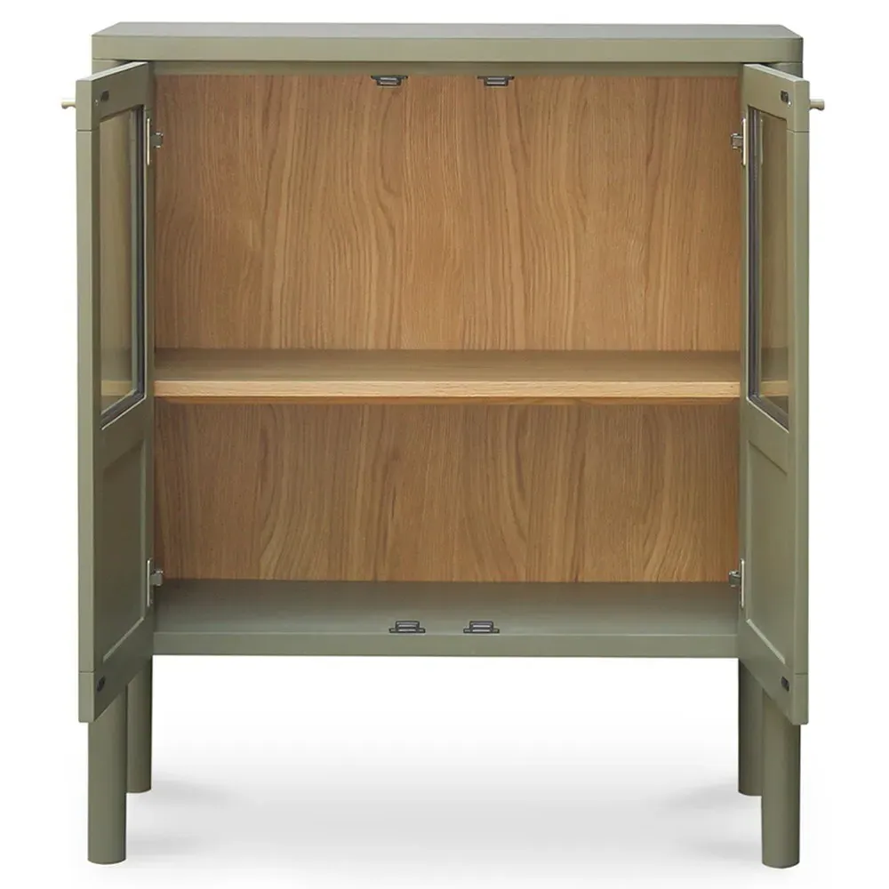 Riona Pine Wood Cabinet - Green