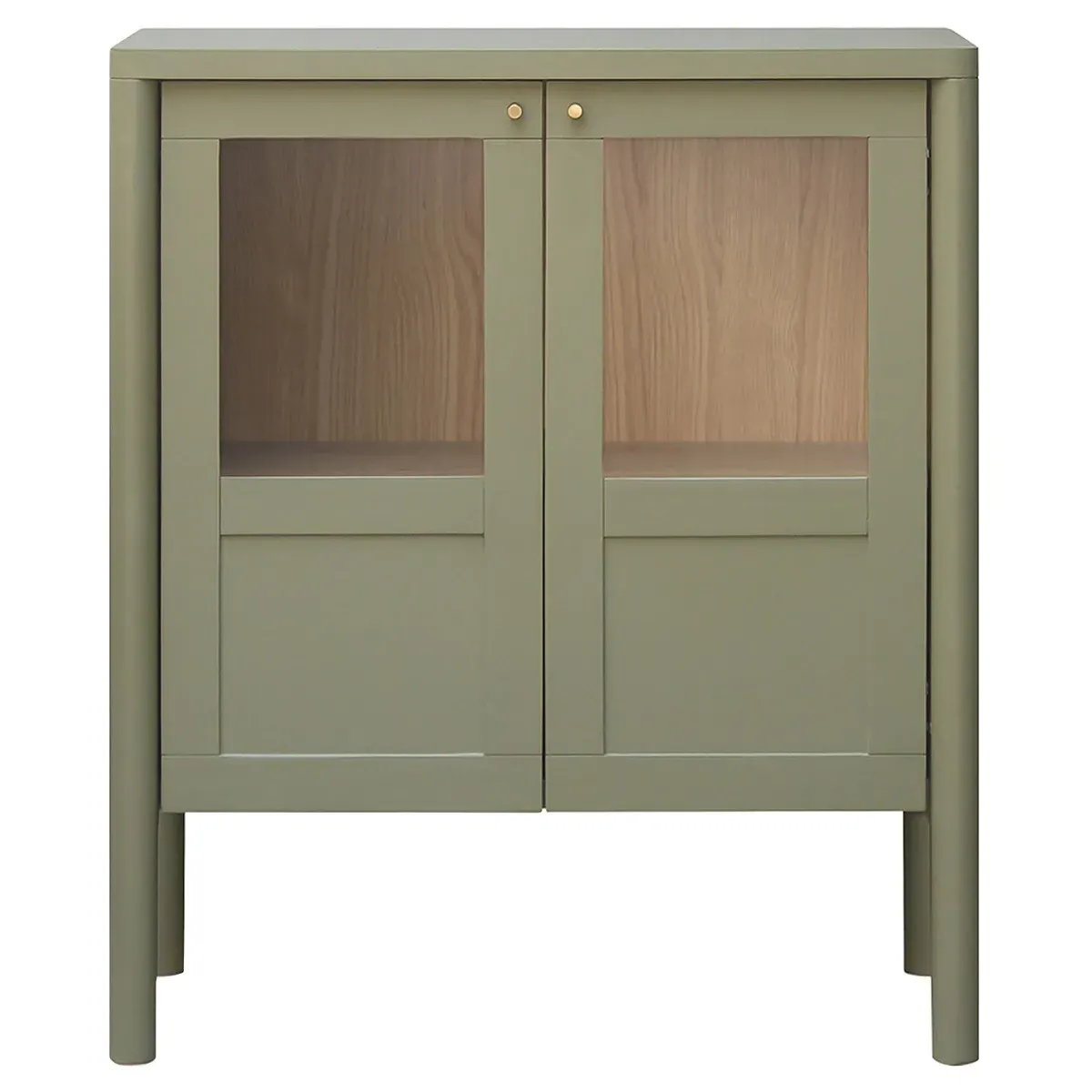 Riona Pine Wood Cabinet - Green