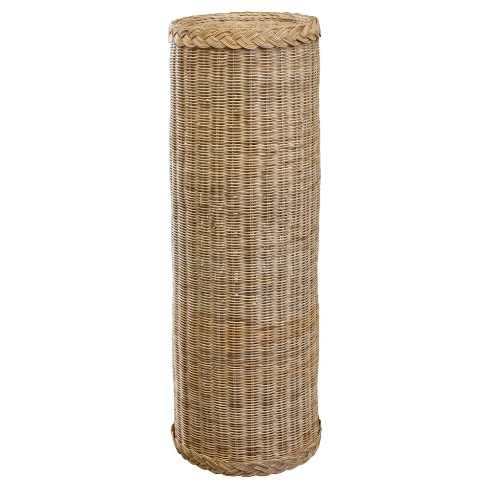 Riona Plinth Pedestal - Natural, Rattan