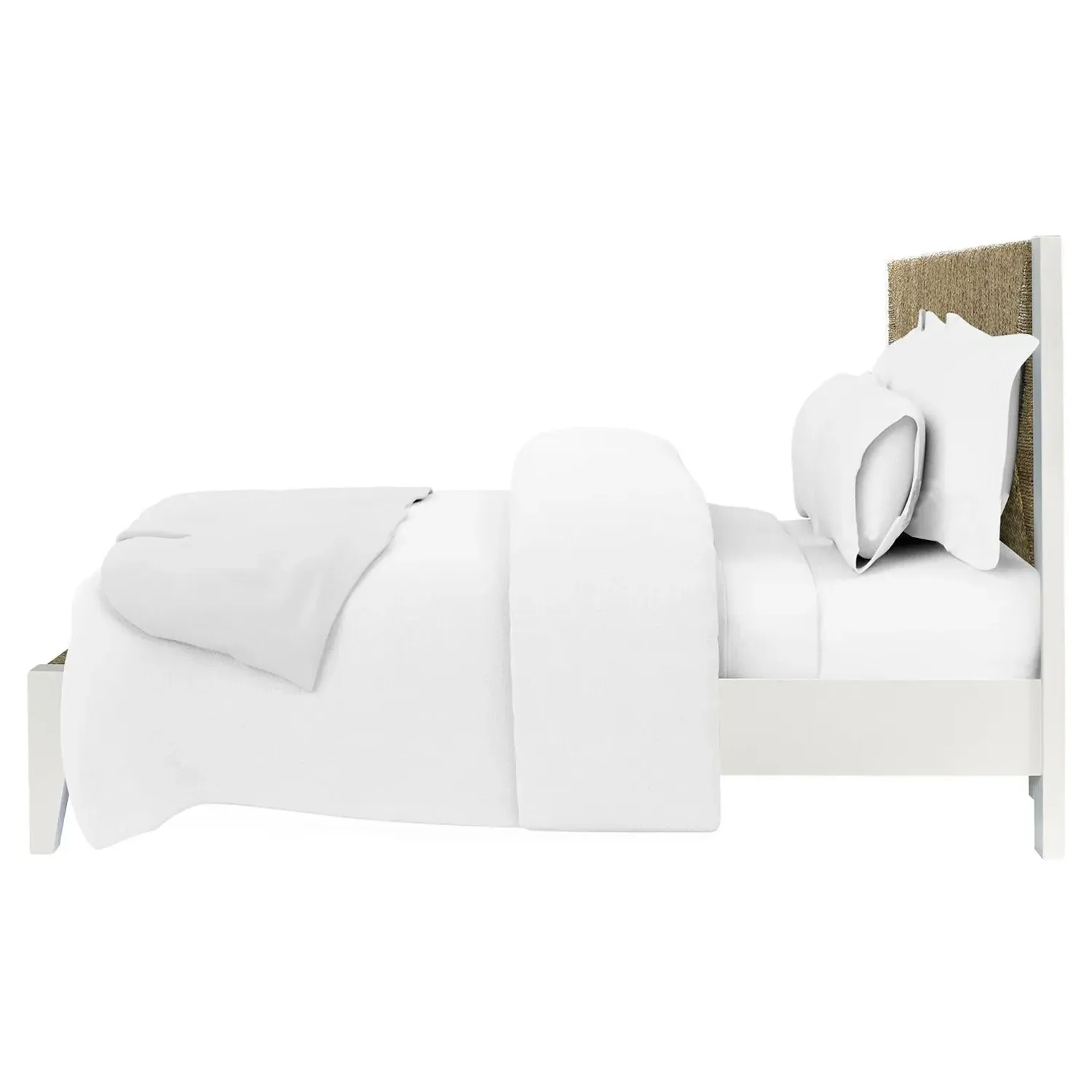 Riona Queen Size Bed Frame - Brown, White Wood