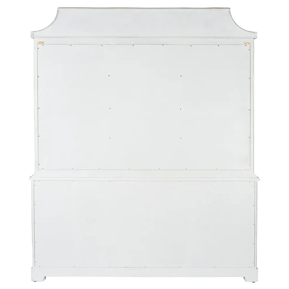 Riona Rattan Display Case - Whitewash